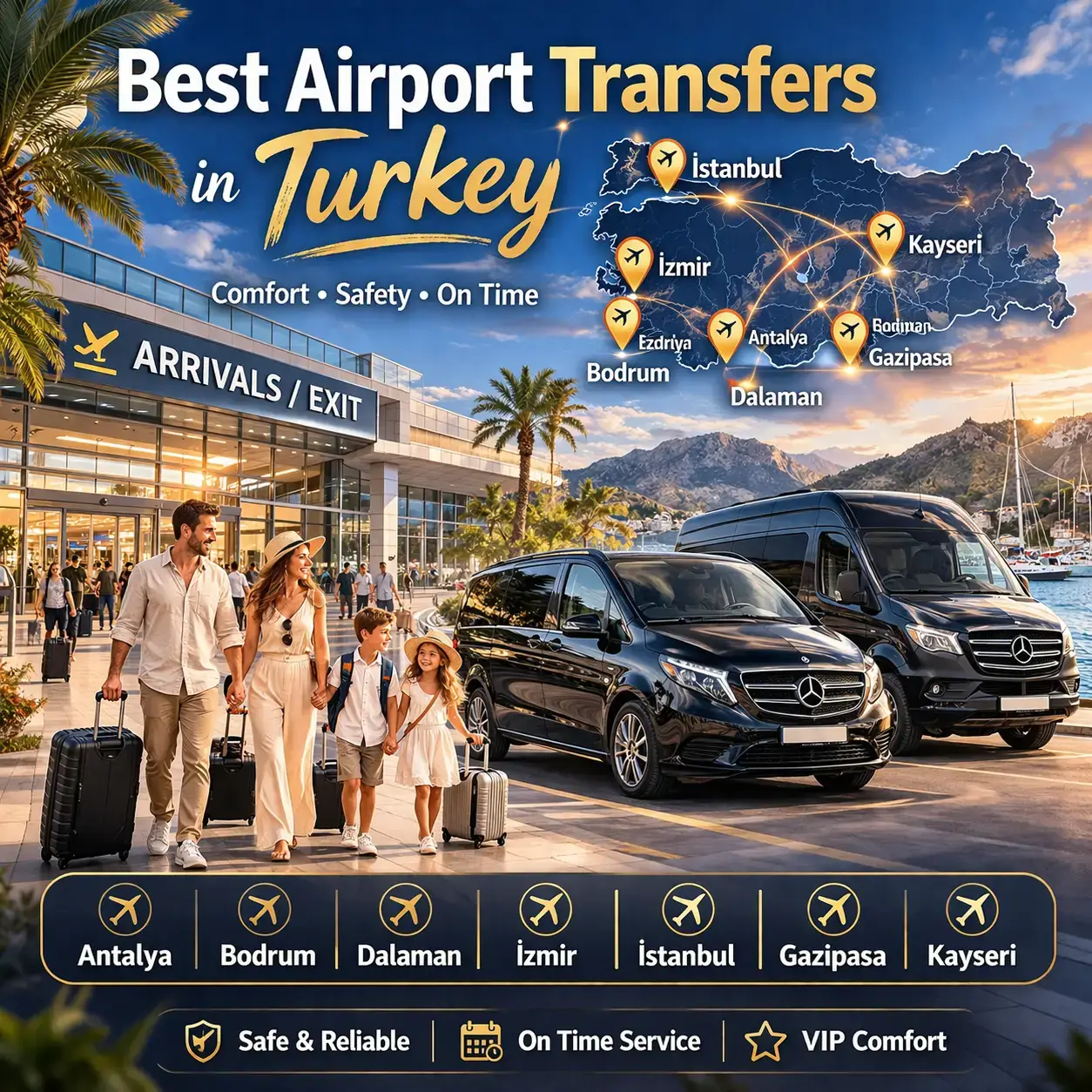 Turkey Airport Transfer VIP Service 2026 - Ultimate Destinations Guide